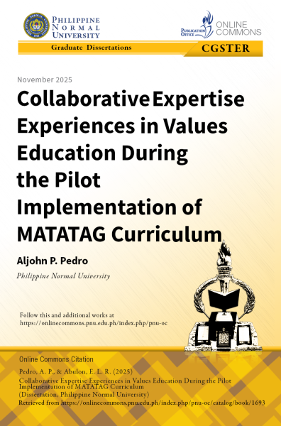 Cover for Collaborative Expertise Experiences in Values Education During the Pilot Implementation of MATATAG Curriculum
