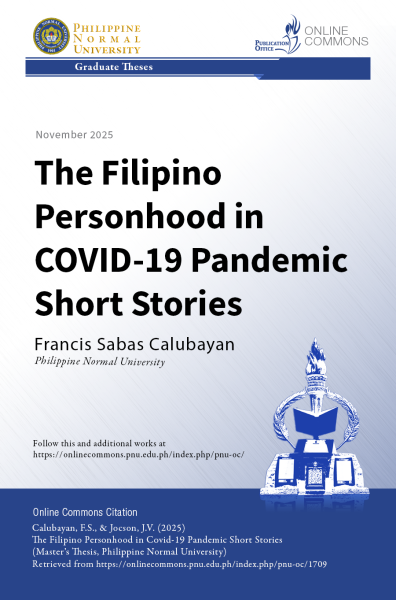 Cover for The Filipino Personhood in COVID-19 Pandemic Short Stories
