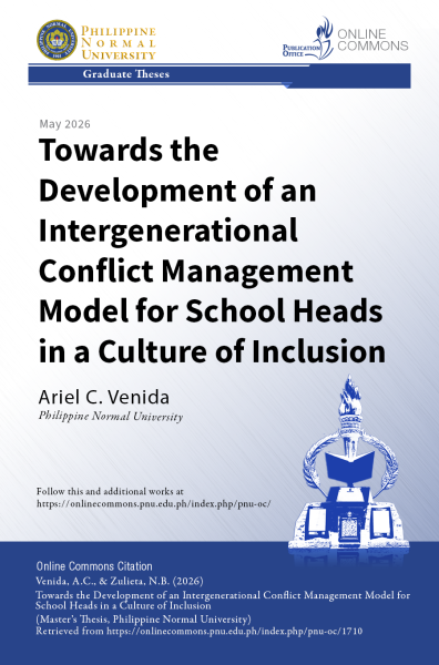 Cover for Towards the Development of an Intergenerational Conflict Management Model for  School Heads in a Culture of Inclusion