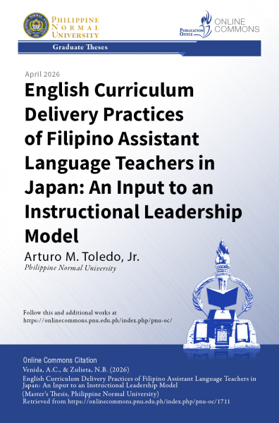 Cover for English Curriculum Delivery Practices of Filipino Assistant Language Teachers in  Japan: An Input to an Instructional Leadership Model