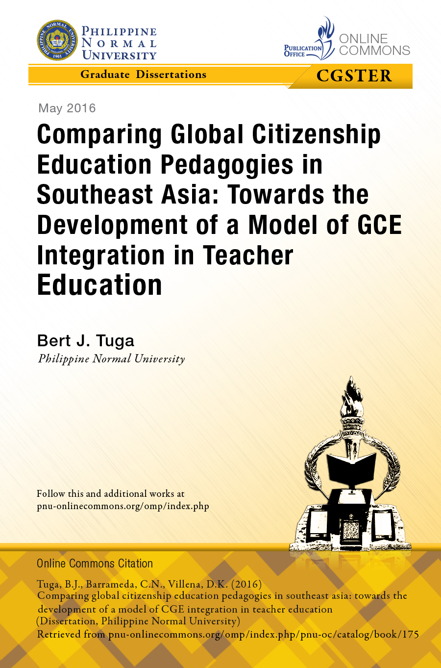 Cover for Comparing Global Citizenship Education Pedagogies in Southeast Asia: Towards the Development of a Model of GCE Integration in Teacher Education