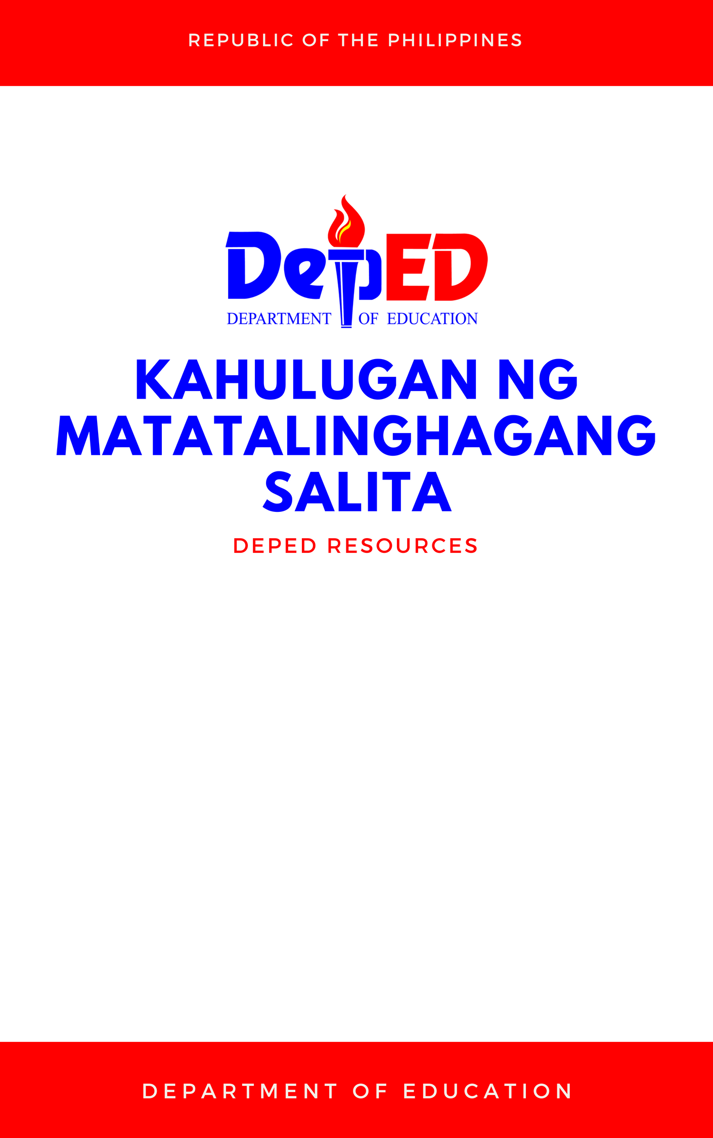 Cover for Kahulugan ng matatalinghagang salita