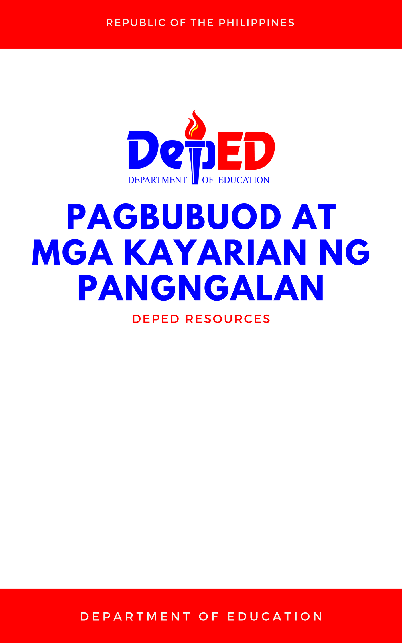 Cover for Pagbubuod at mga kayarian ng Pangngalan