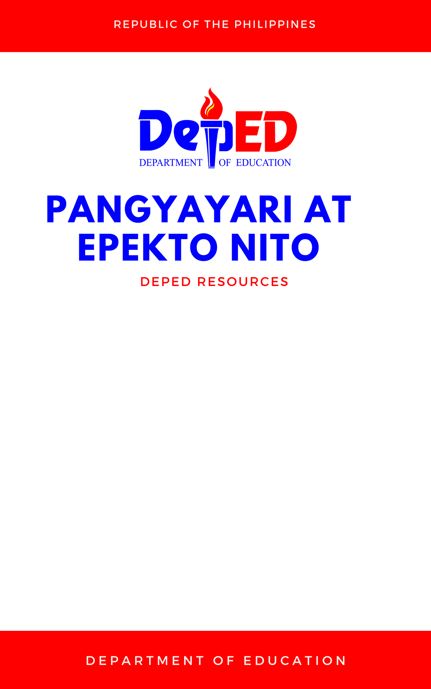 Cover for Pangyayari at Epekto Nito