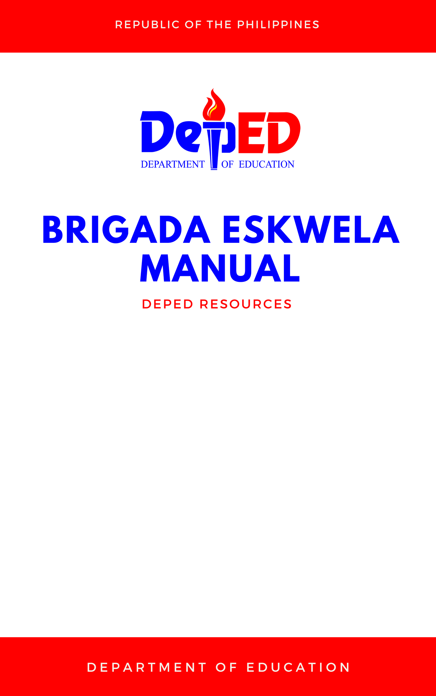 Cover for Brigada Eskwela Manual