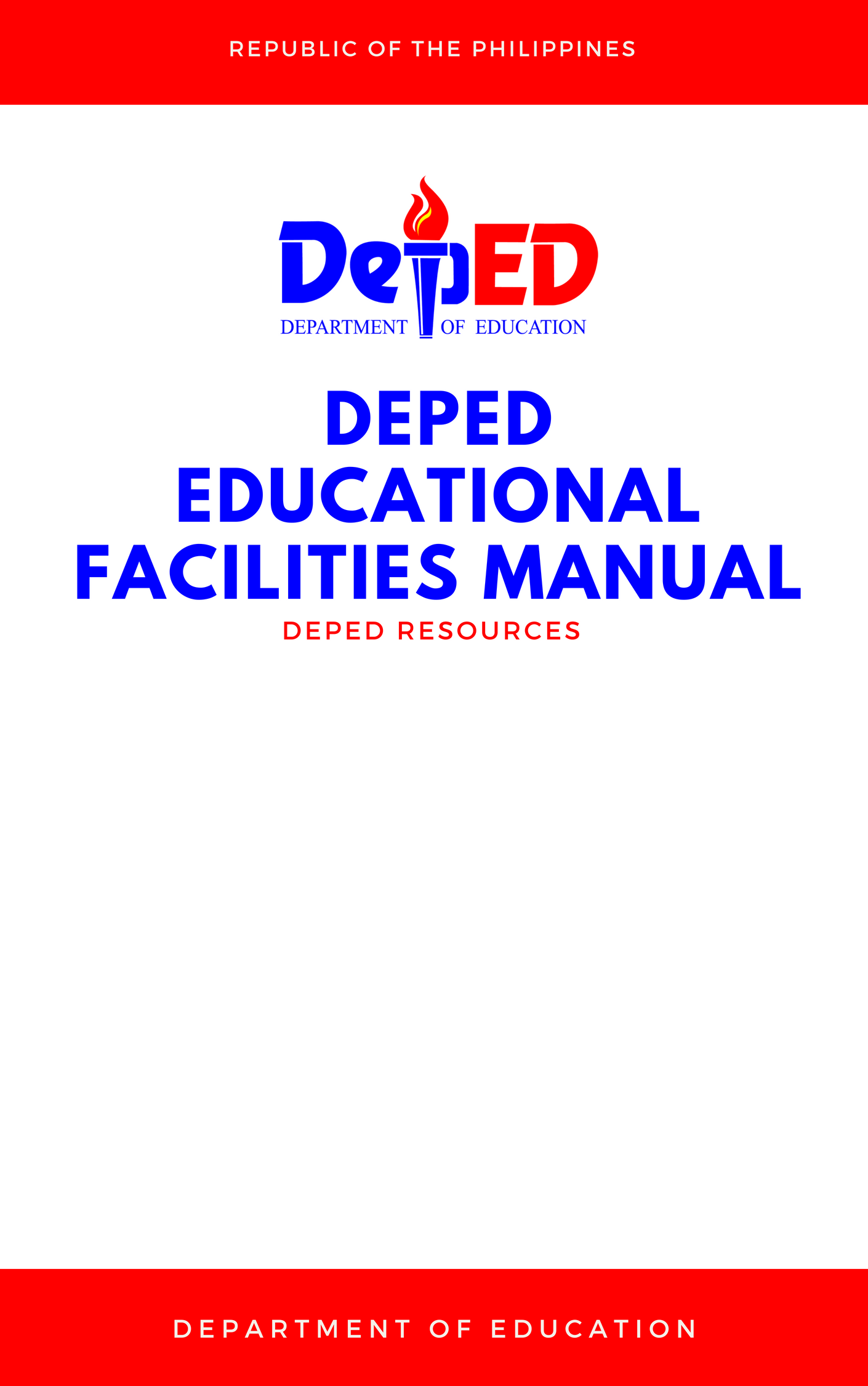 Cover for DepEd Educational Facilities Manual