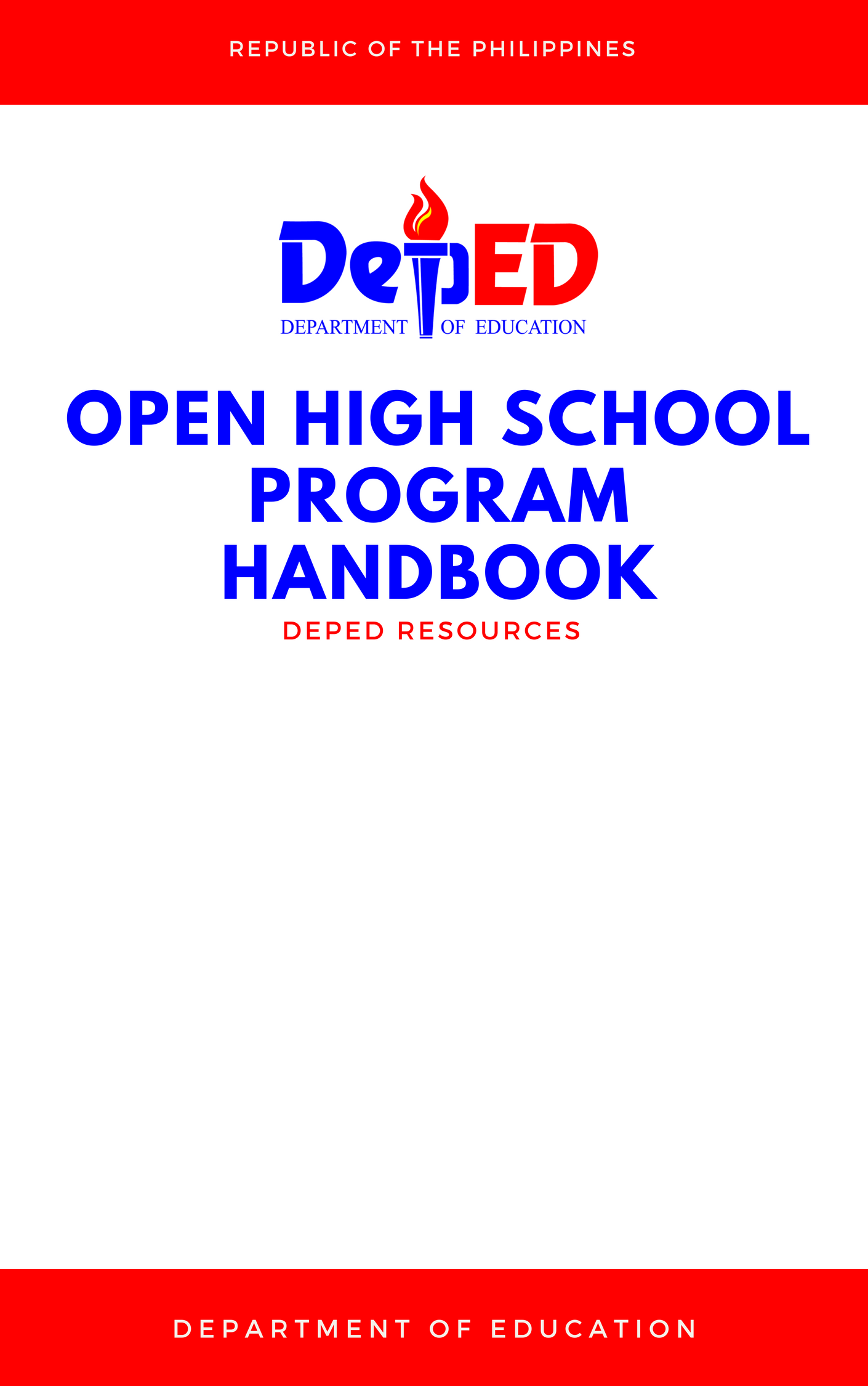 Cover for Open High School Program Handbook