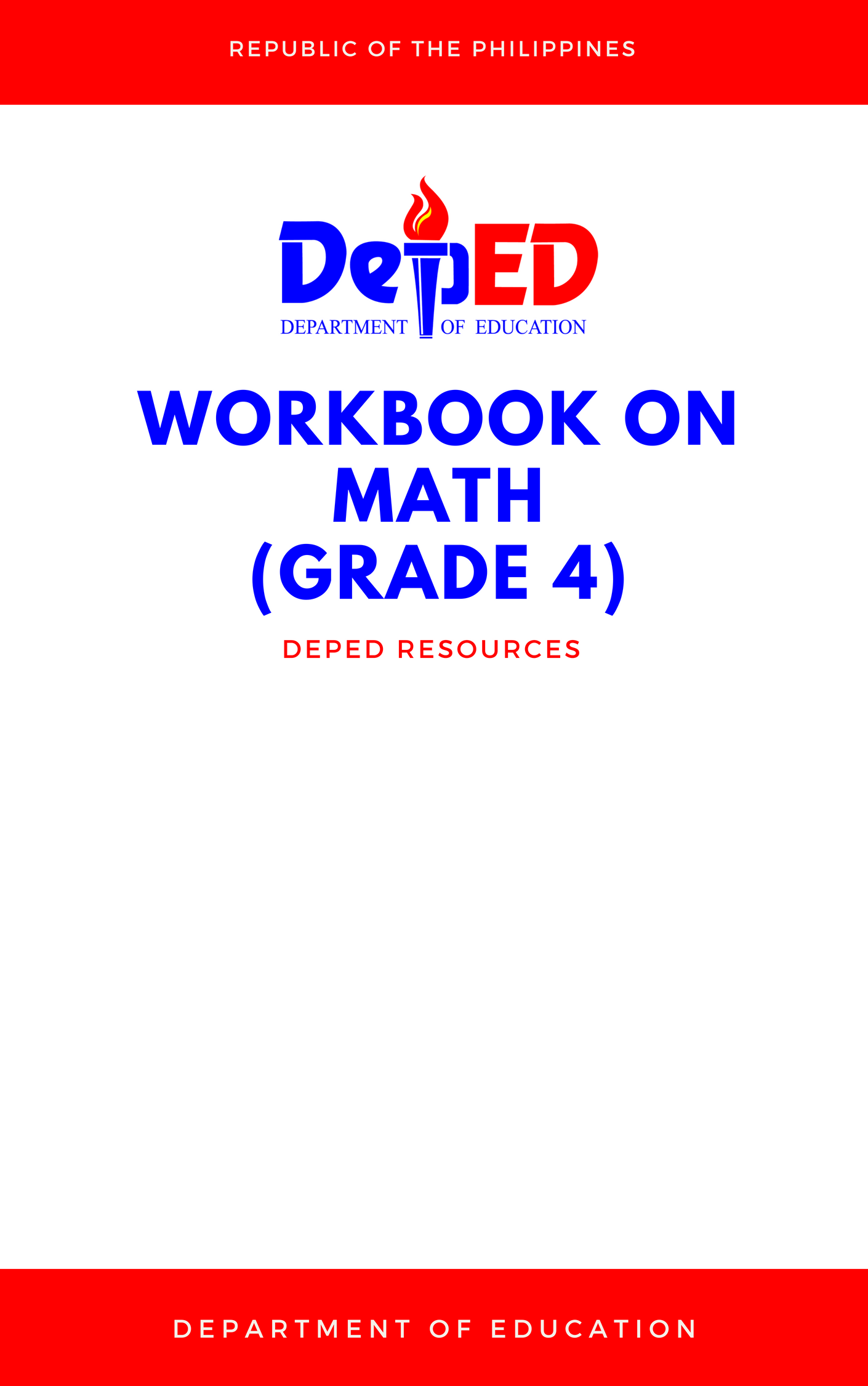 Cover for Workbook on Math (Grade 4)