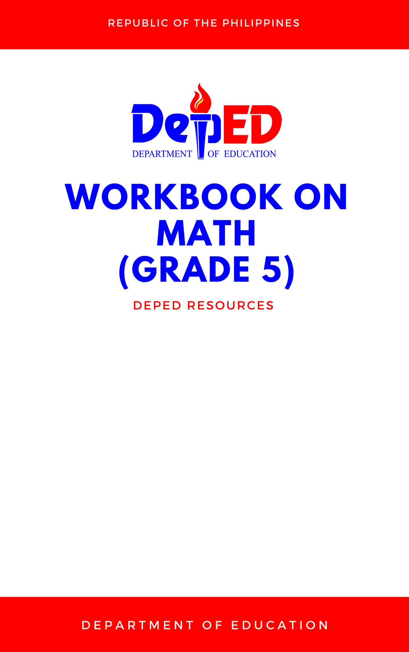 Cover for Workbook on Math (Grade 5)