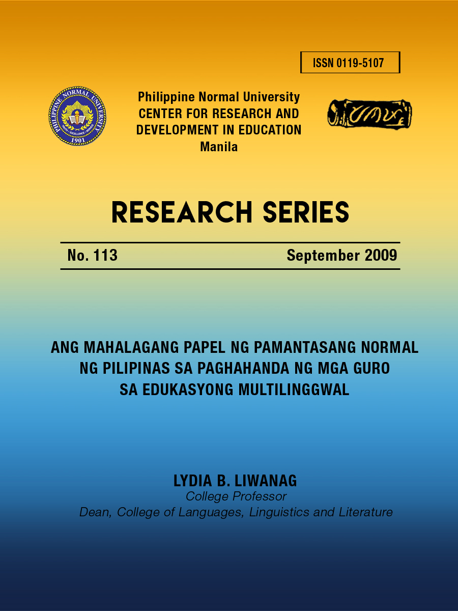 Cover for Ang Mahalagang Papel ng Pamantasang Normal ng Pilipinas sa Paghahanda ng mga Guro sa Edukasyong Multilinggwal