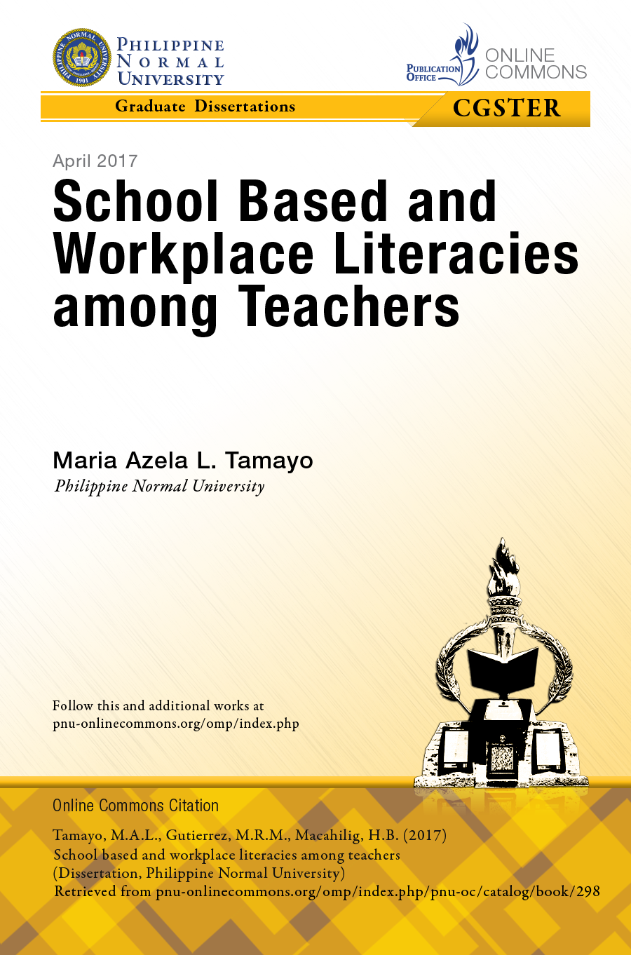 Cover for School Based and Workplace Literacies among Teachers