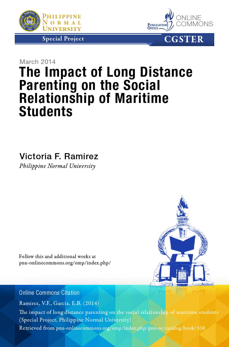 Cover for The Impact of Long Distance Parenting on the Social Relationship of Maritime Students