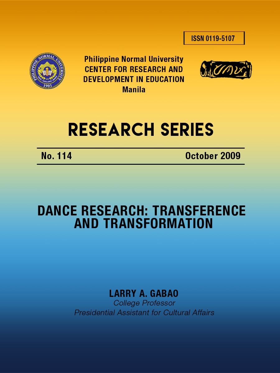 Cover for Dance Research: Transference and Transformation