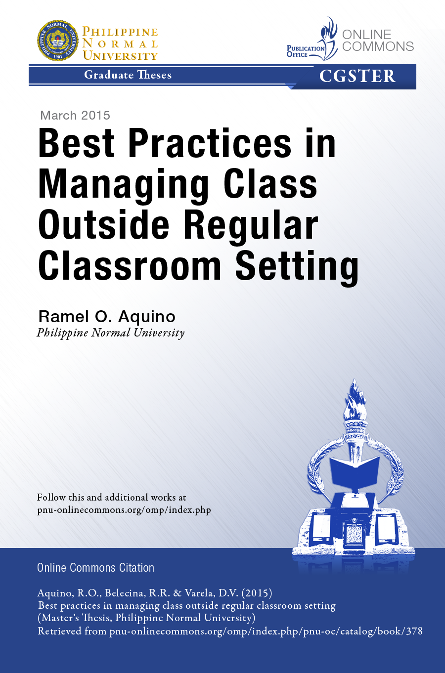 Cover for Best Practices in Managing Classes Outside Regular Classroom Setting
