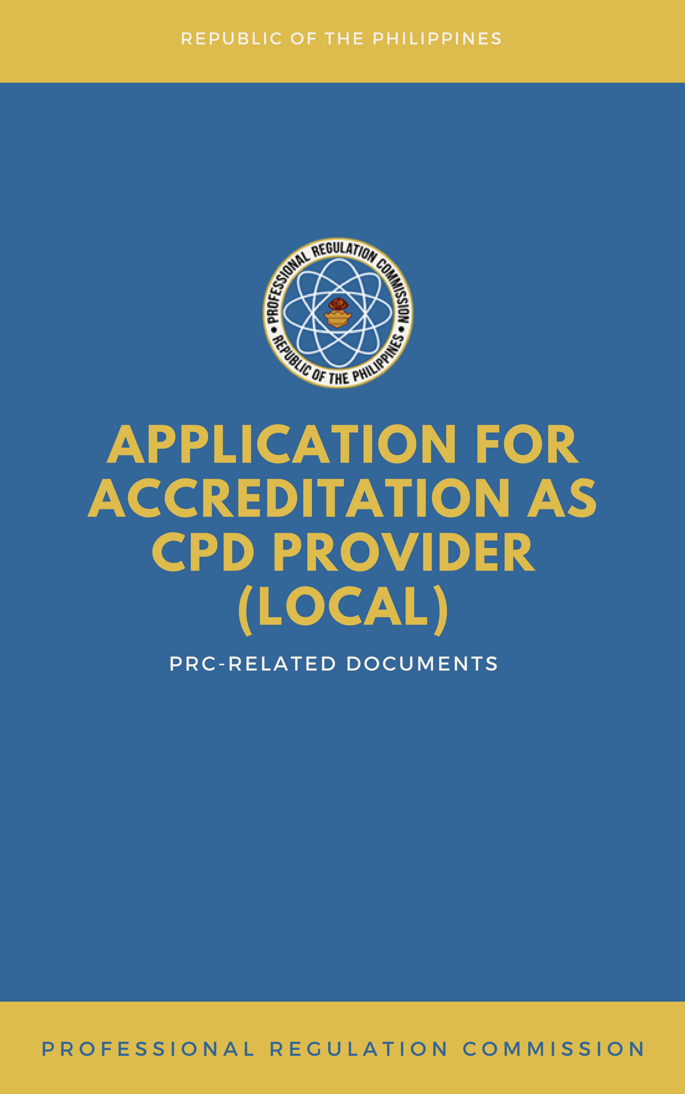 Cover for Application for Accreditation as CPD provider (Local)