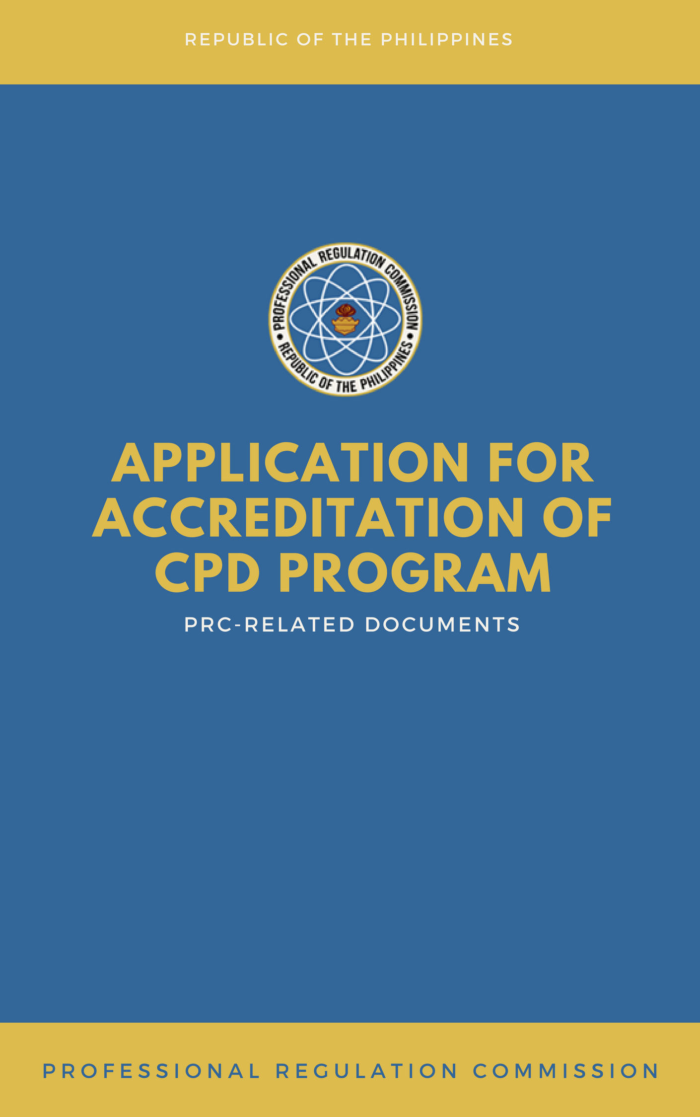Cover for Application for Accreditation of CPD Program