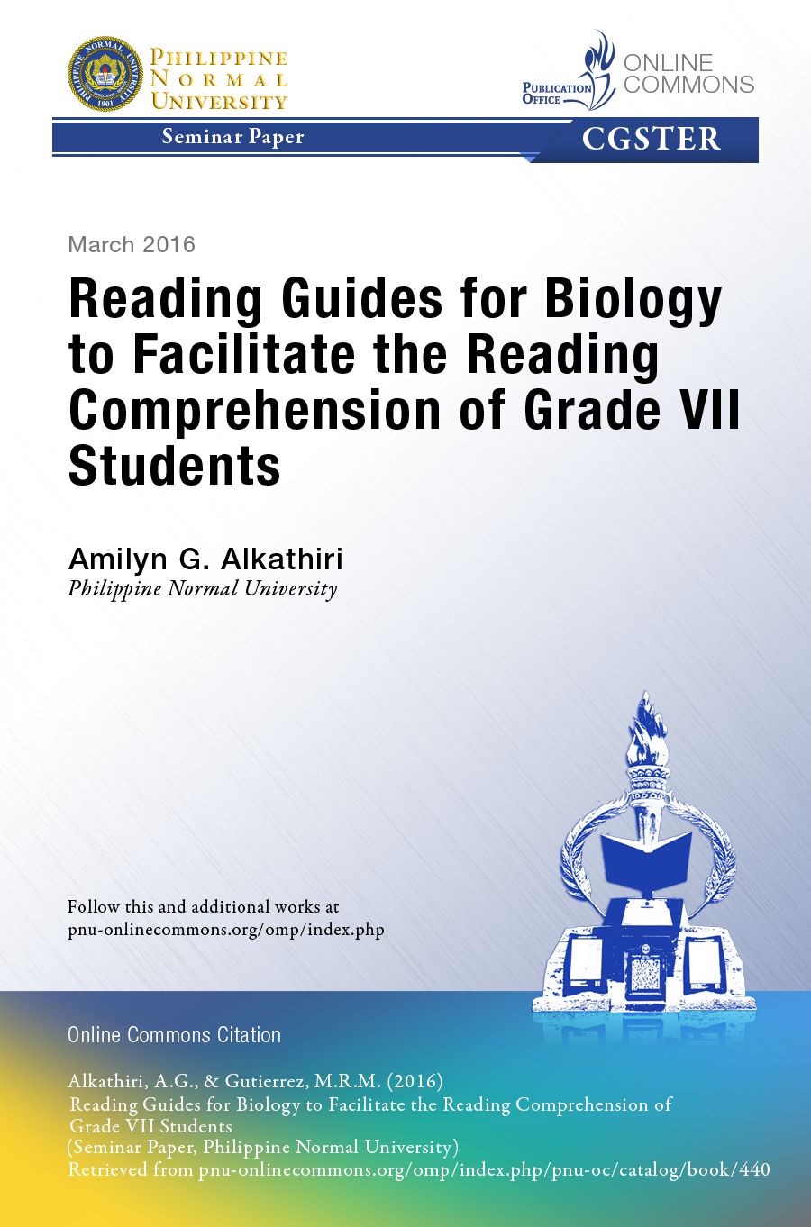 Cover for Reading Guides for Biology to Facilitate the Reading Comprehension of Grade VII Students