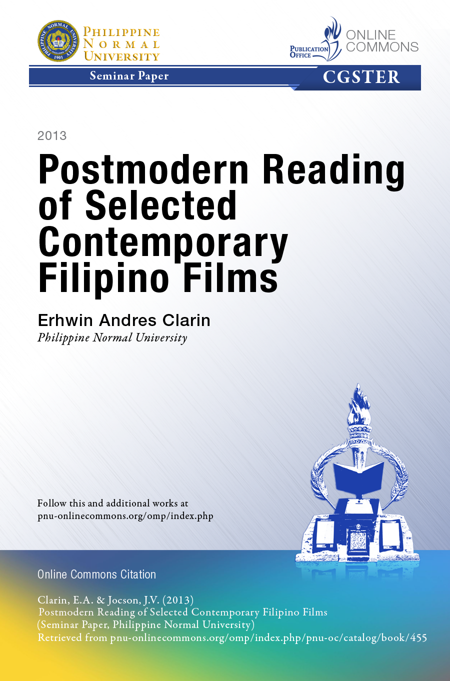 Cover for Postmodern Reading of Selected Contemporary Filipino Films