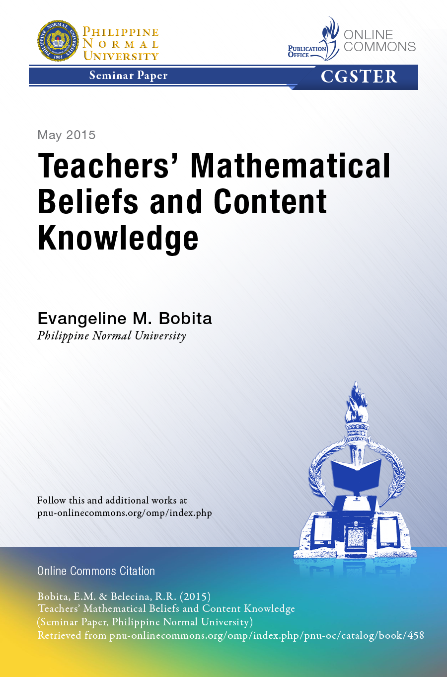 Cover for Teachers' Mathematical Beliefs and Content Knowledge