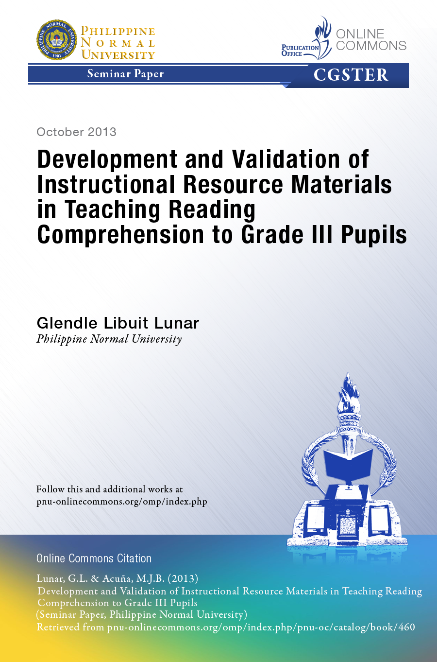 Cover for Development and Validation of Instructional Resource Materials in Teaching Reading Comprehension to Grade III Pupils