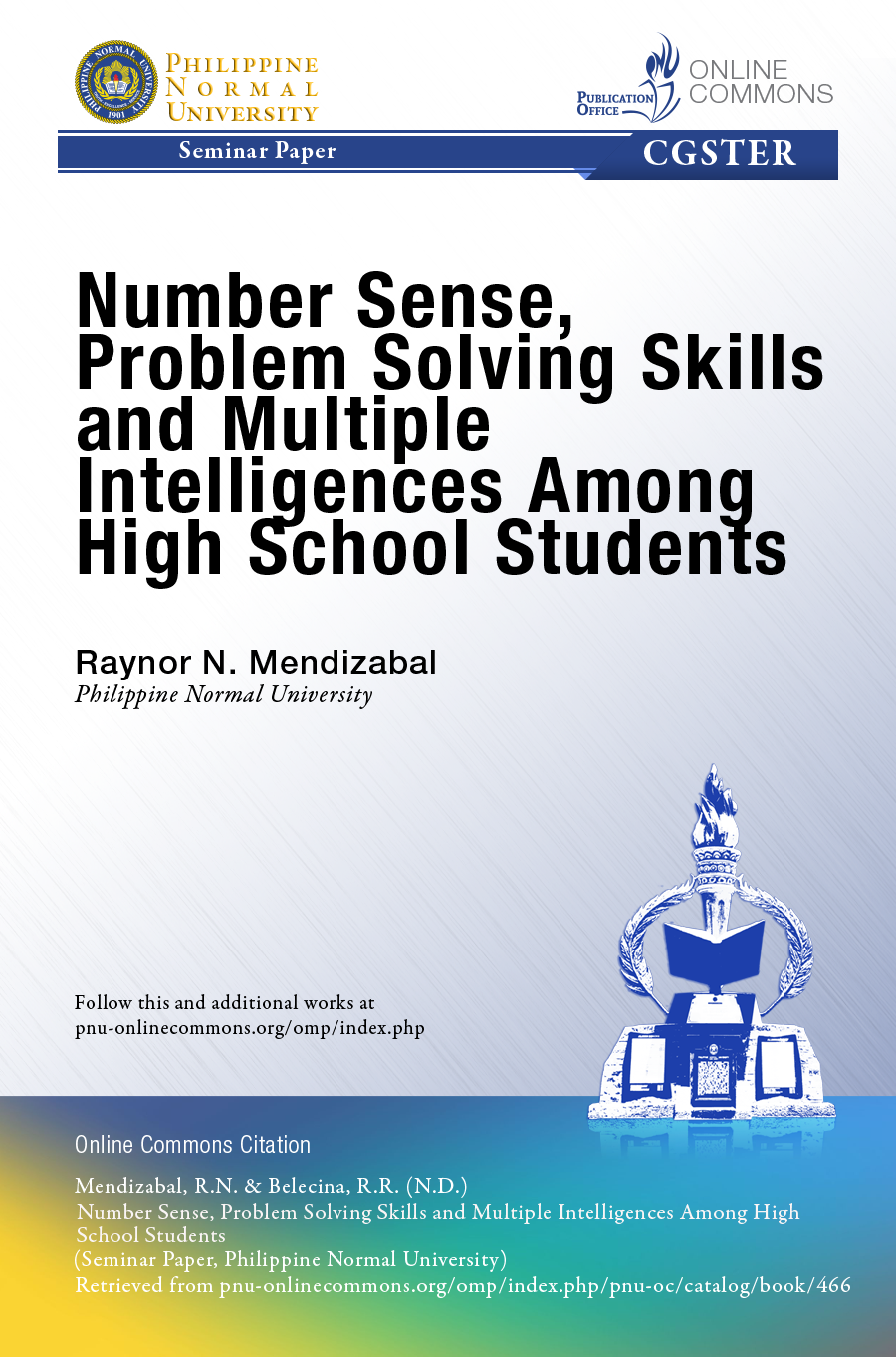 Cover for Number Sense, Problem Solving Skills and Multiple Intelligences Among High School Students
