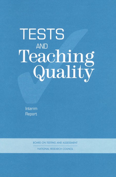 Cover for Tests and Teaching Quality