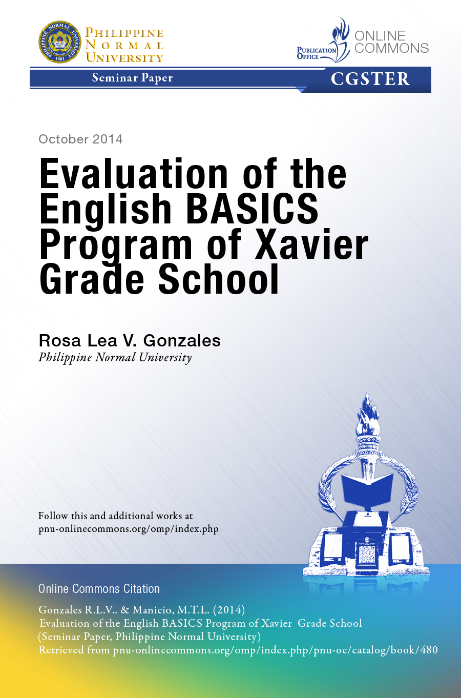 Cover for Evaluation of the English BASICS Program of Xavier  Grade School