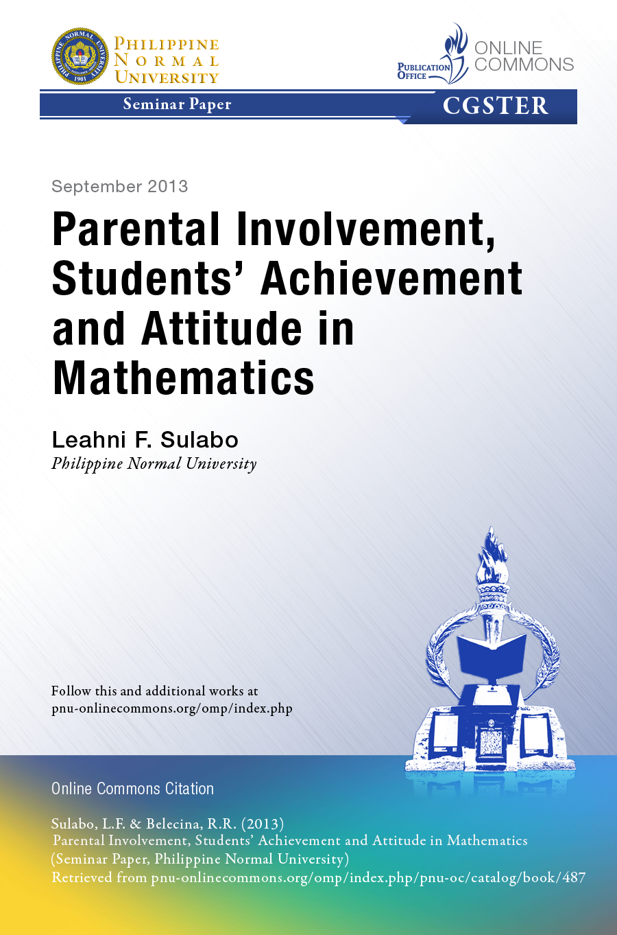 Cover for Parental Involvement, Students' Achievement and Attitude in Mathematics
