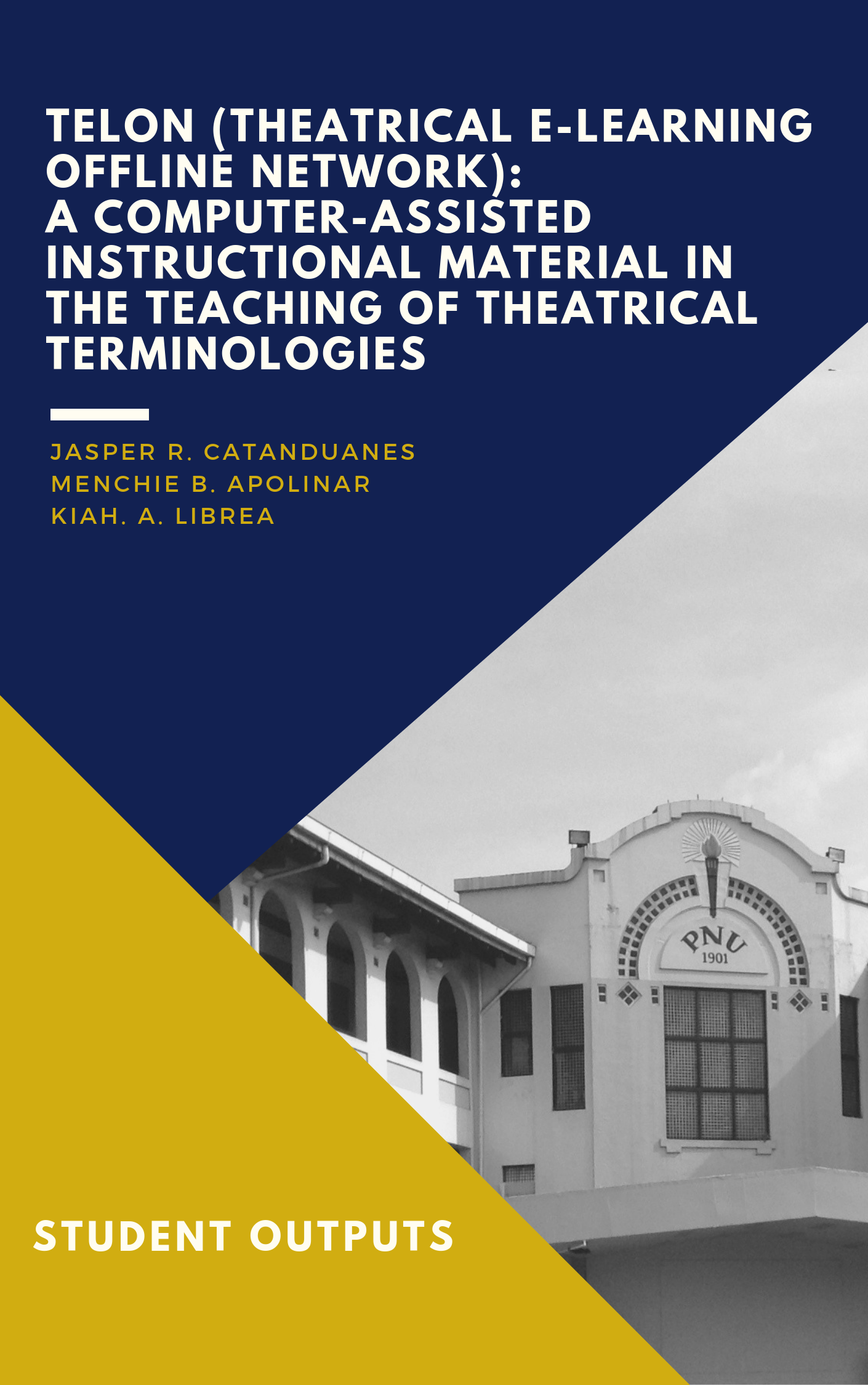 Cover for TELON (Theatrical E-Learning Offline Network):  A Computer-Assisted Instructional Material in the Teaching of Theatrical Terminologies