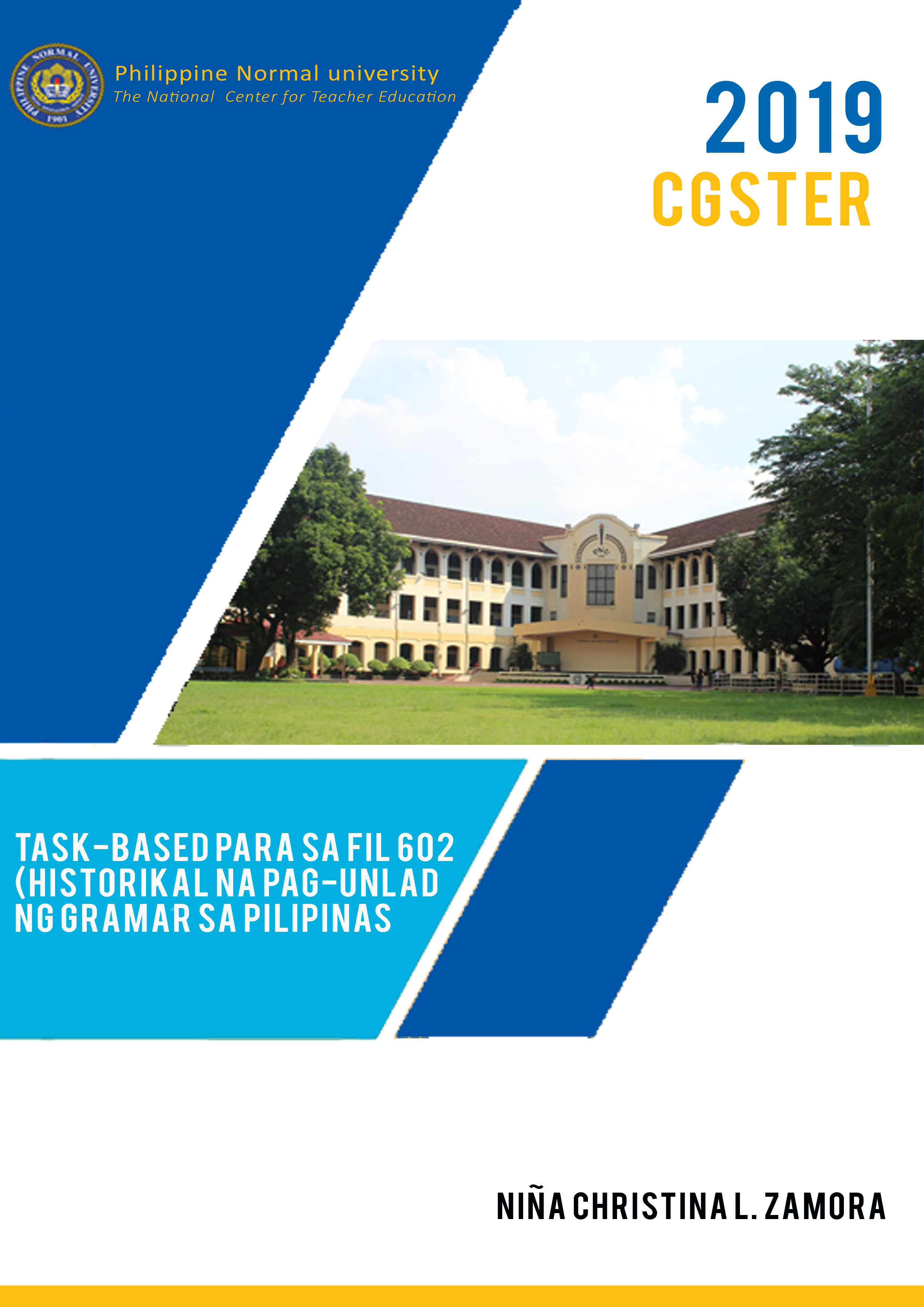 Cover for Task – Based Para Sa FIL 602 – Historikal na Pag-Unlad ng Gramar sa Pilipinas
