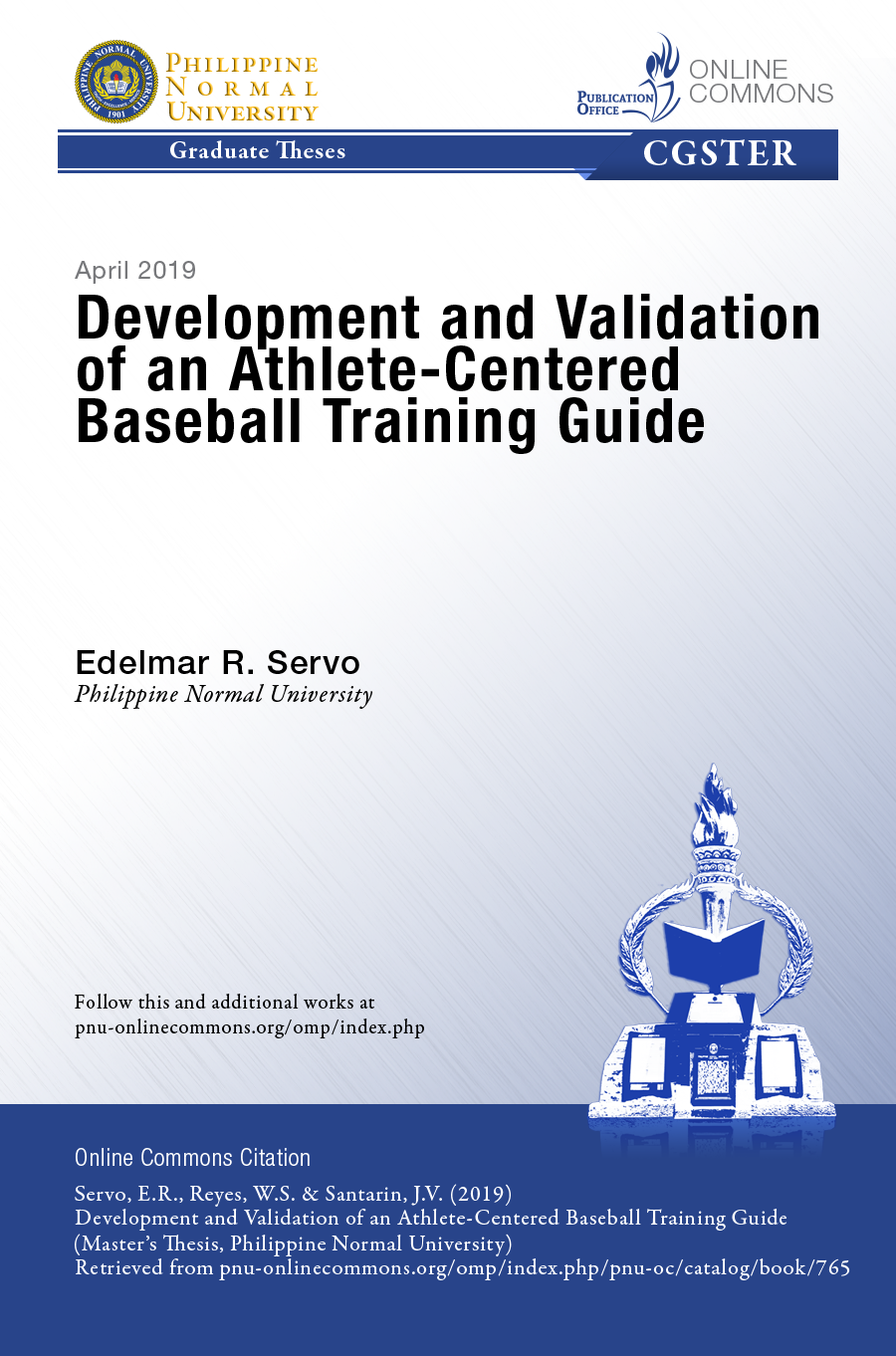 Cover for Development and Validation of an Athlete-Centered Baseball Training Guide
