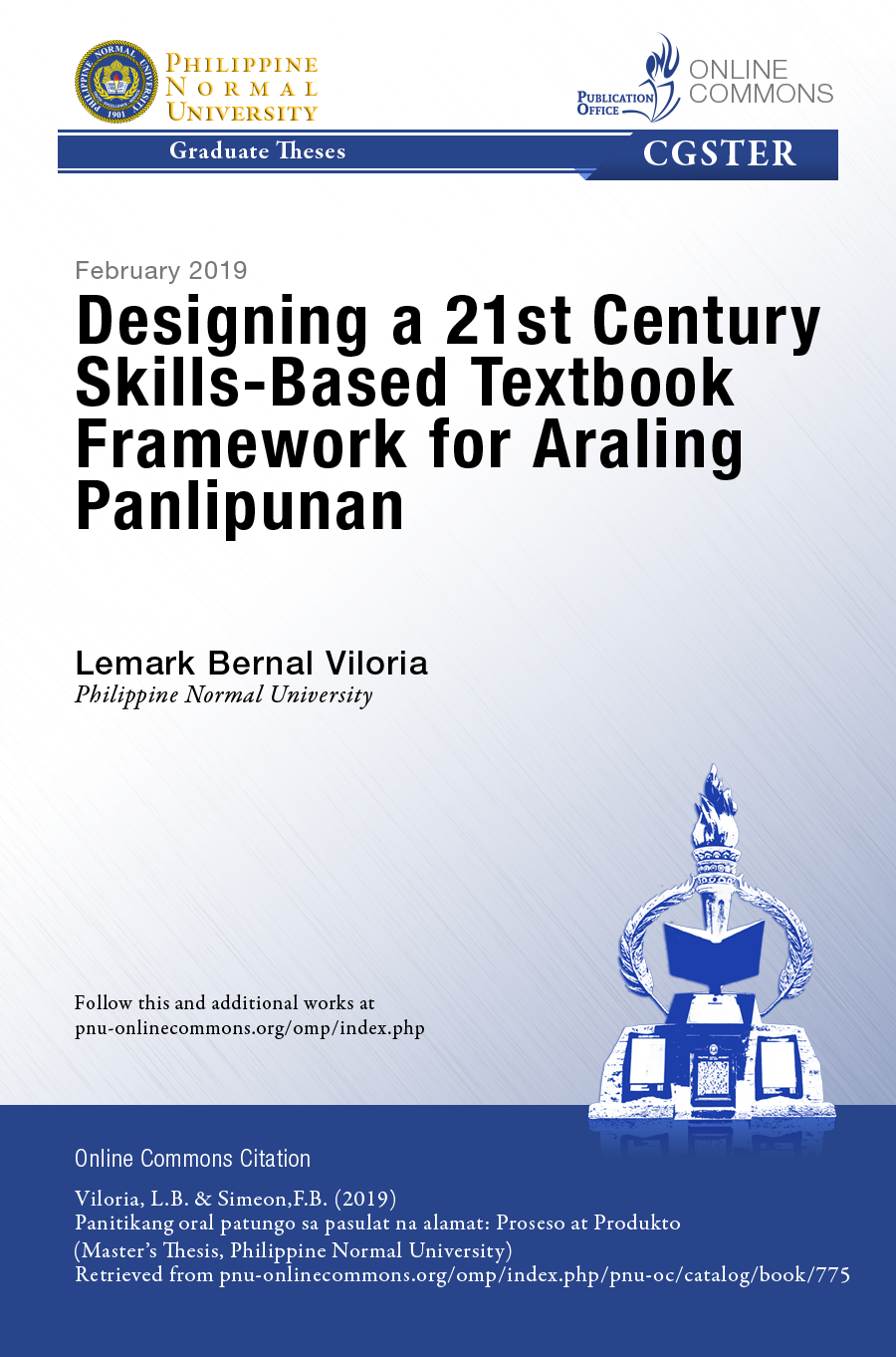 Cover for Designing a 21st Century Skills-Based Textbook framework for Araling Panlipunan