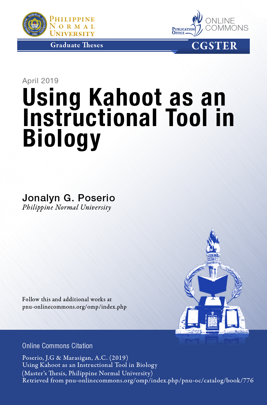 Cover for Using Kahoot as an Instructional Tool in Biology