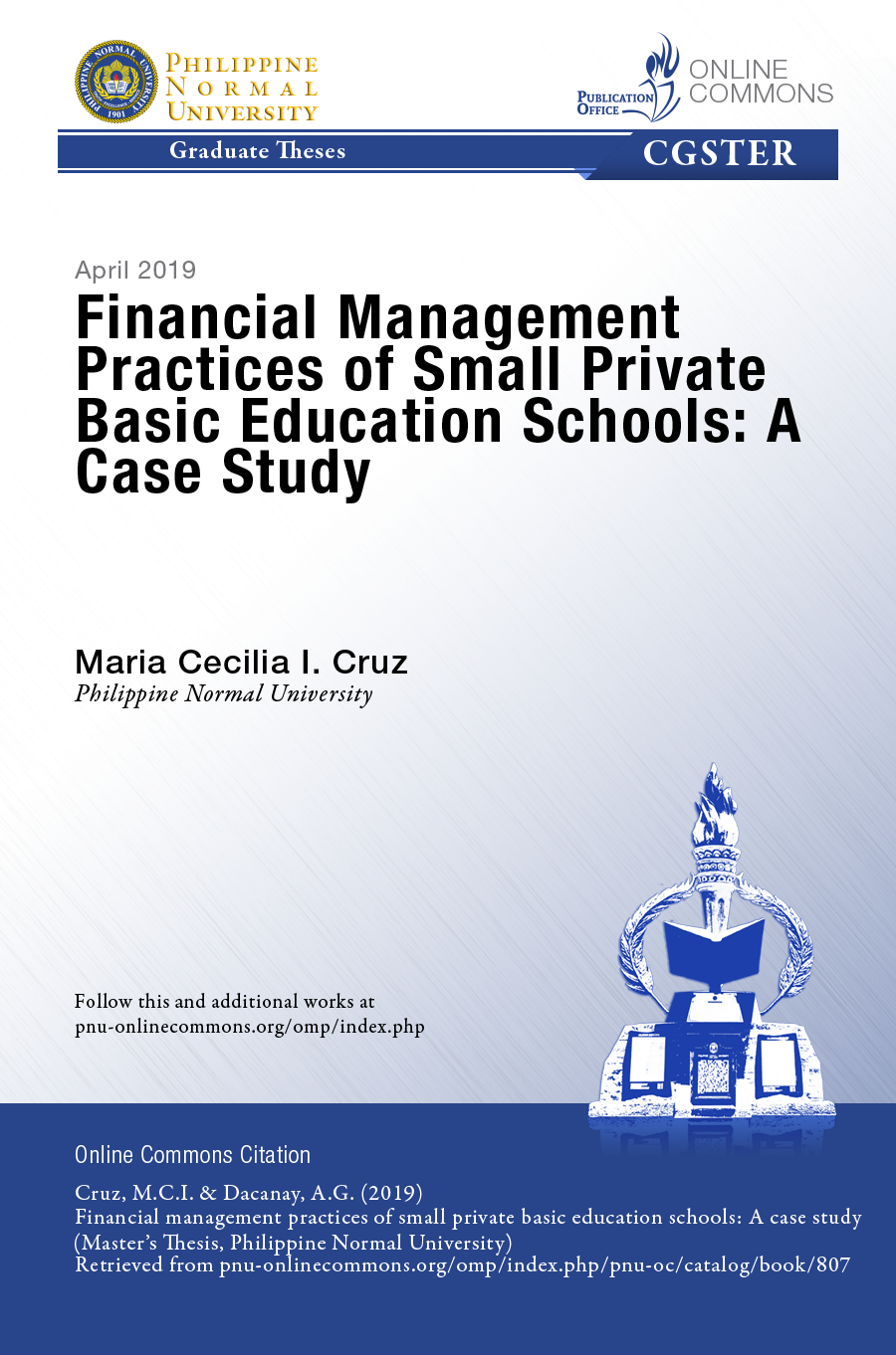 Cover for Financial Management Practices of Small Private Basic Education Schools: A Case Study