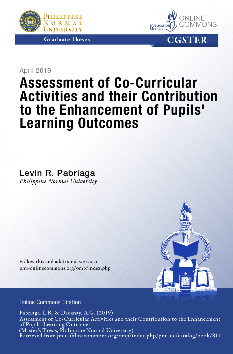 Cover for Assessment of Co-Curricular Activities and their Contribution to the Enhancement of Pupils' Learning Outcomes