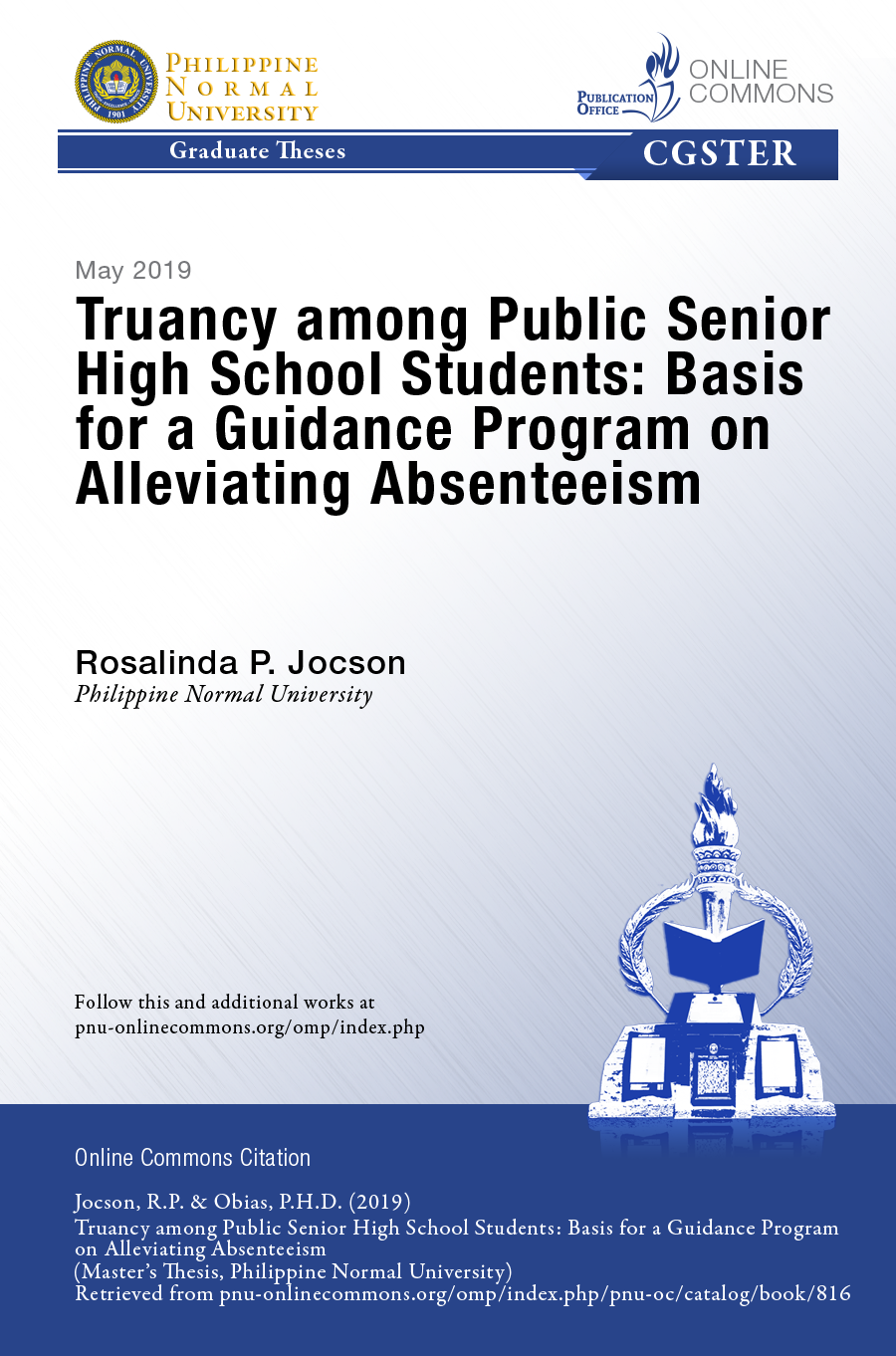 Cover for Truancy among Public Senior High School Students:  Basis for a Guidance Program on Alleviating Absenteeism