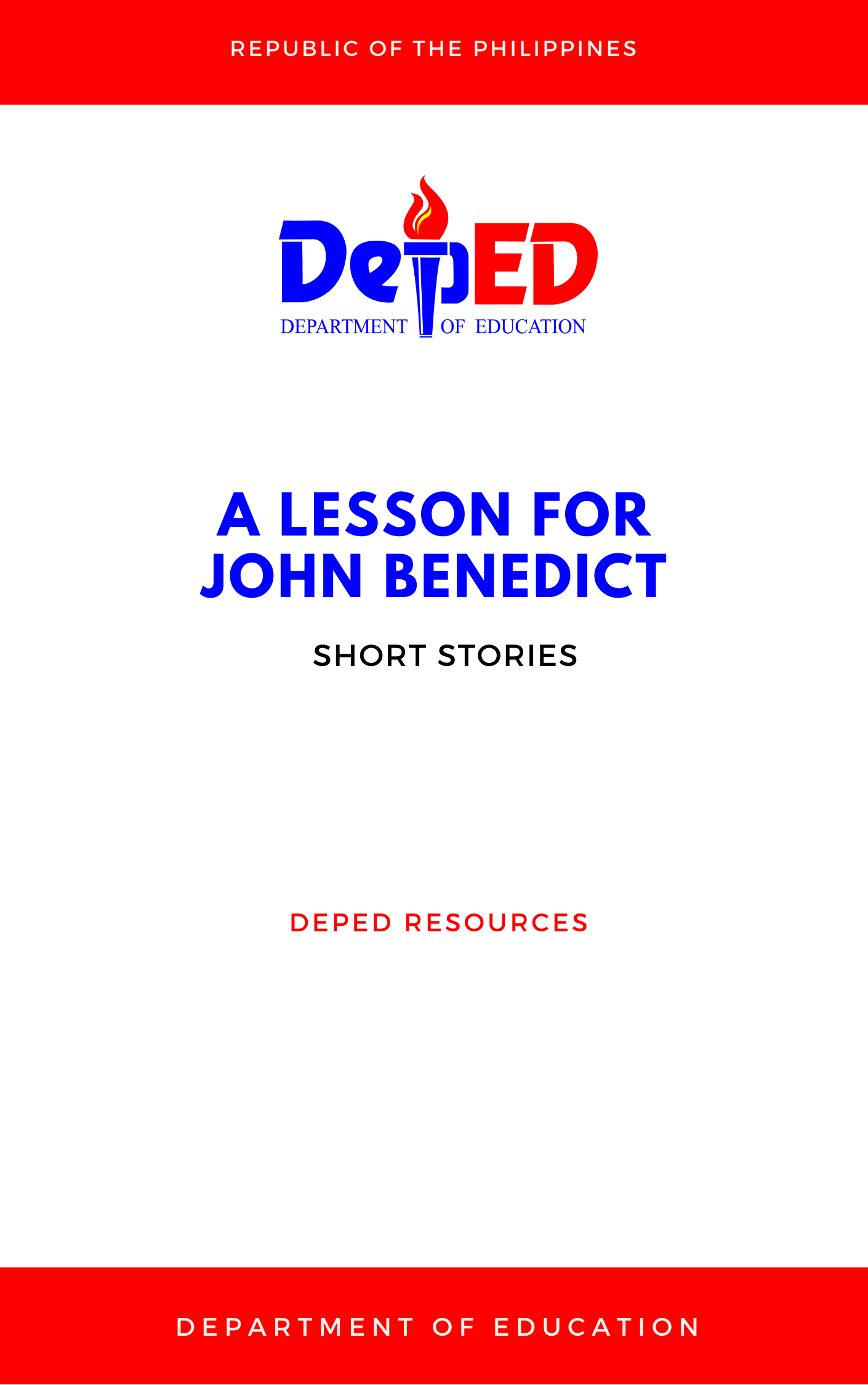 Cover for A Lesson for John Benedict