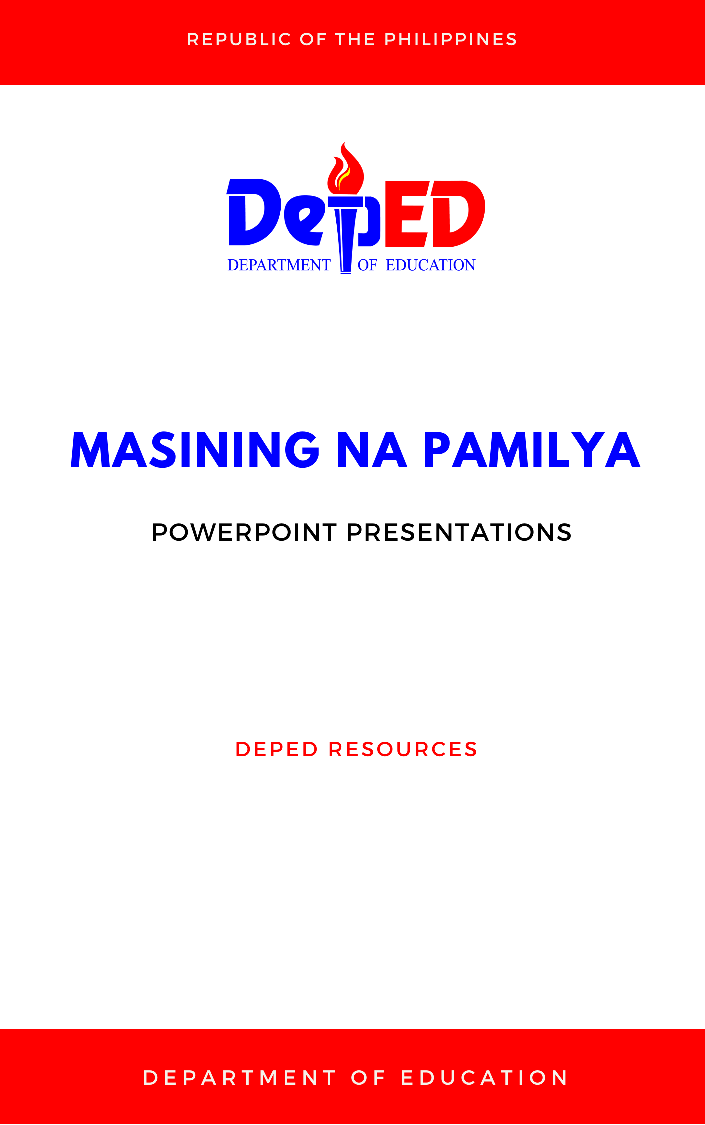 Cover for Masining na pamilya