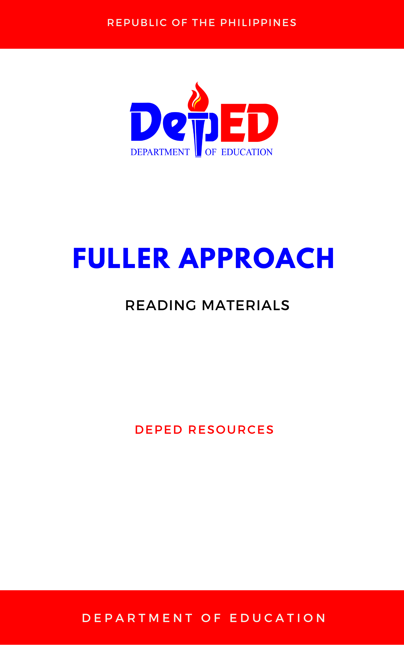 Cover for Reading material using the fuller approach