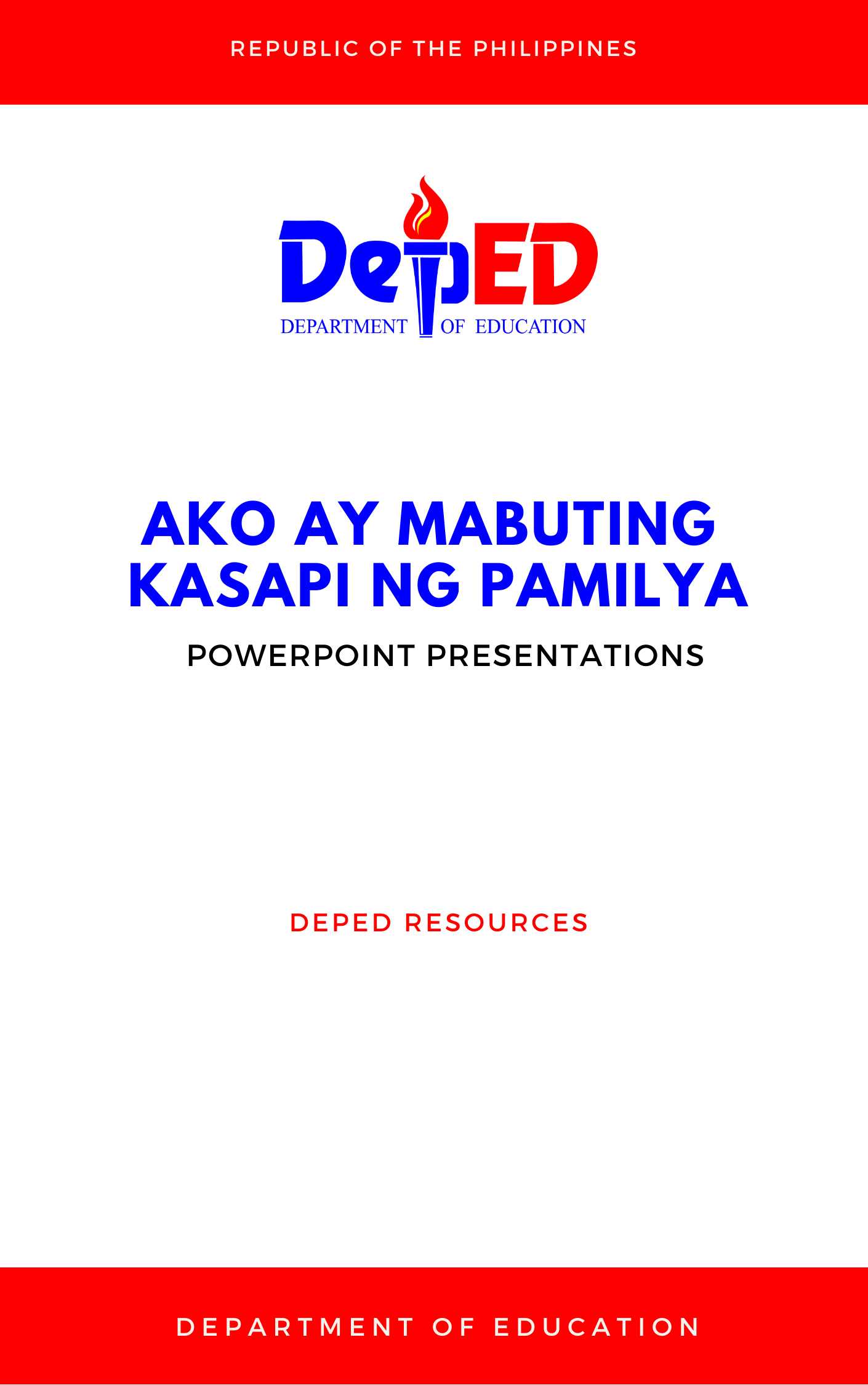 Cover for Ako ay mabuting kasapi ng pamilya