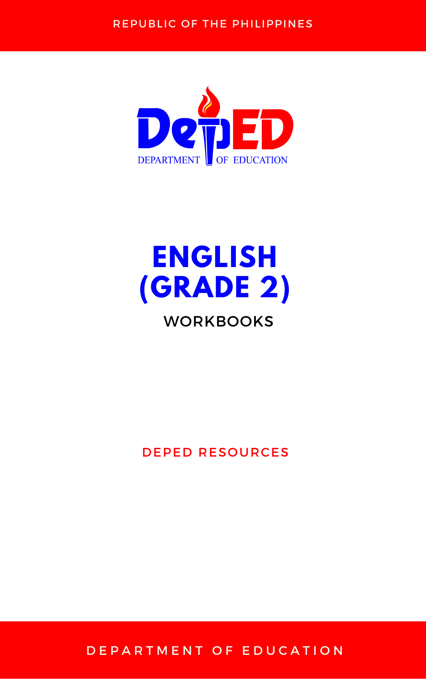 Cover for Workbook on English (Grade 2)