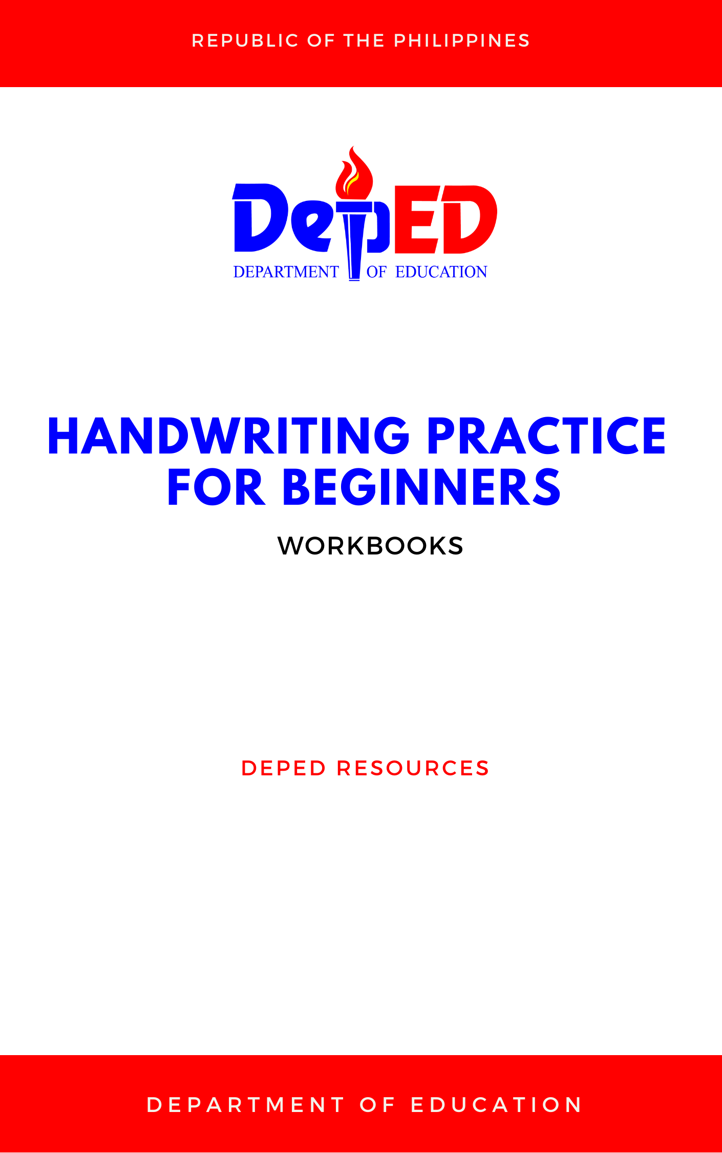Cover for Handwriting Practice Workbook for beginners