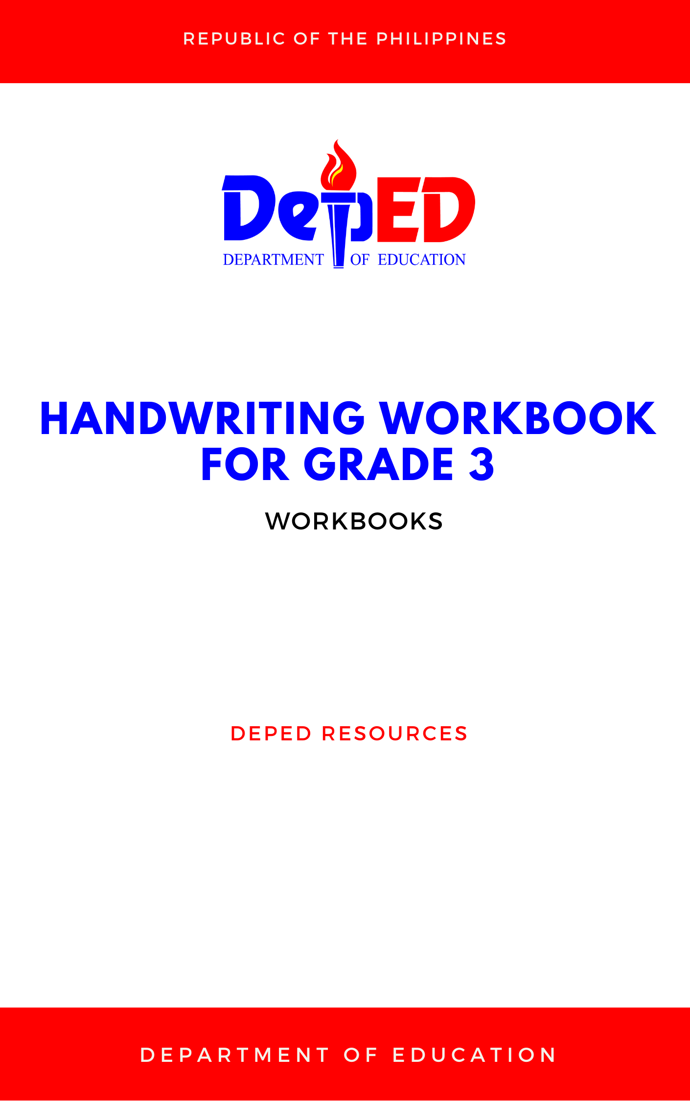 Cover for Handwriting Workbook for Grade 3